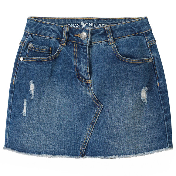 Mädchen Jeansrock mit Used-Details