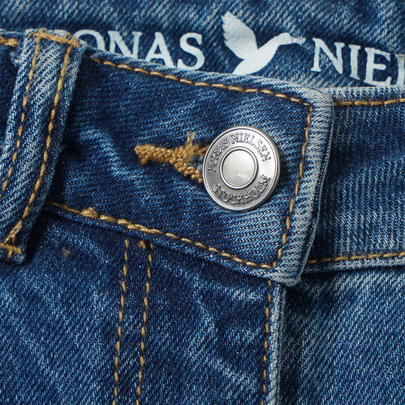 Mädchen Jeansrock mit Used-Details
