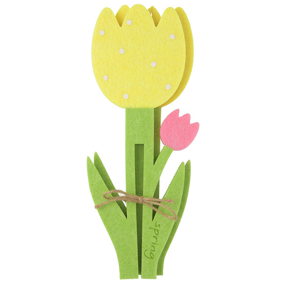 Decoratieve tulp van vilt