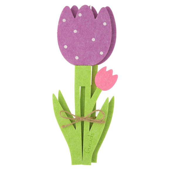 Decoratieve tulp van vilt