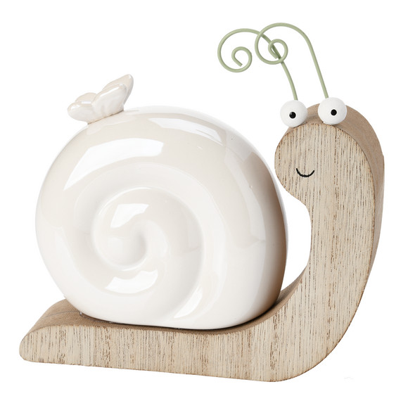 Deko-Schnecke mit Keramikhaus
