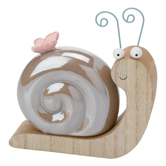 Deko-Schnecke mit Keramikhaus