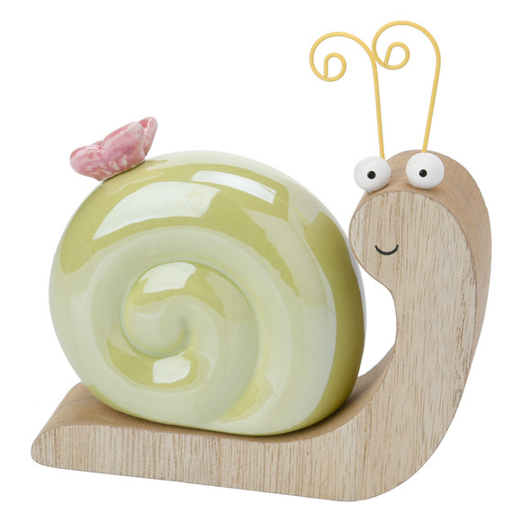 Deko-Schnecke mit Keramikhaus