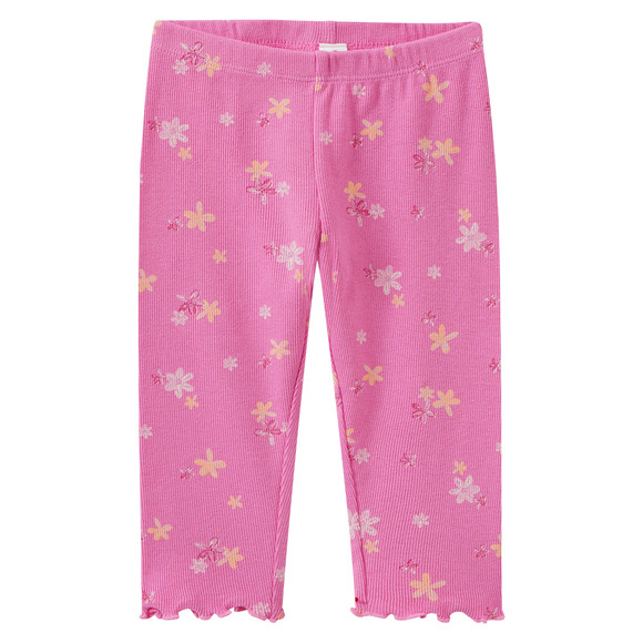Mädchen Capri-Leggings mit Allover-Print pink
