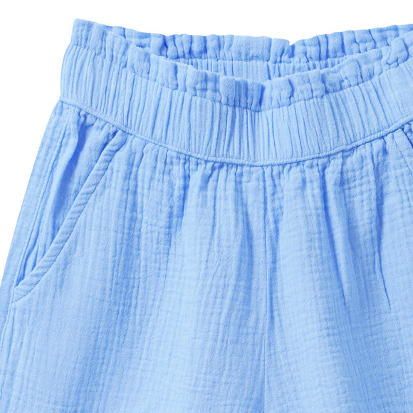 Mädchen Musselin-Shorts mit Paperbag-Bund