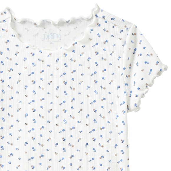 Mädchen T-Shirt mit Ajour-Muster