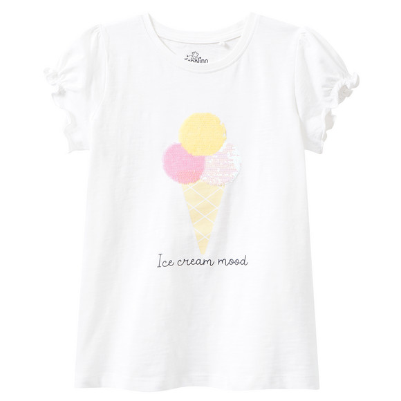 Mädchen T-Shirt mit Wendepailletten