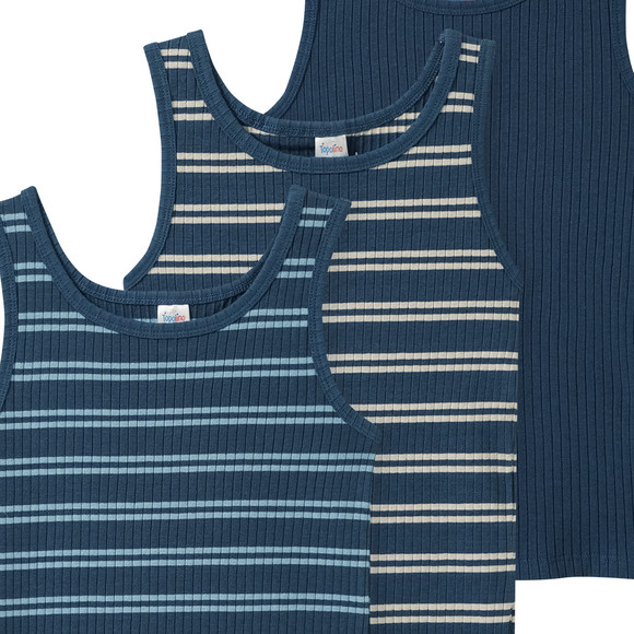 3 Jungen Unterhemden mit Bio-Baumwolle