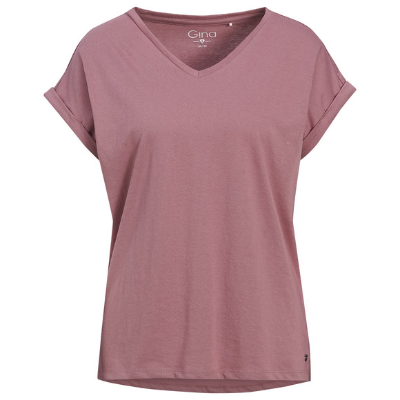 Damen T-Shirt im Basic-Look altrosa