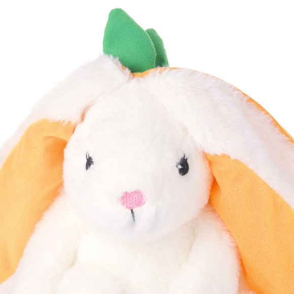 Plüschhase in Karotte