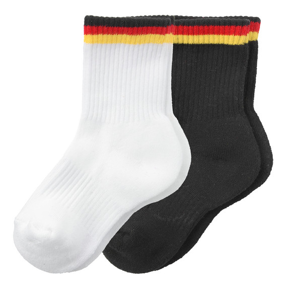 2 Paar Kinder Socken im Fußball-Design