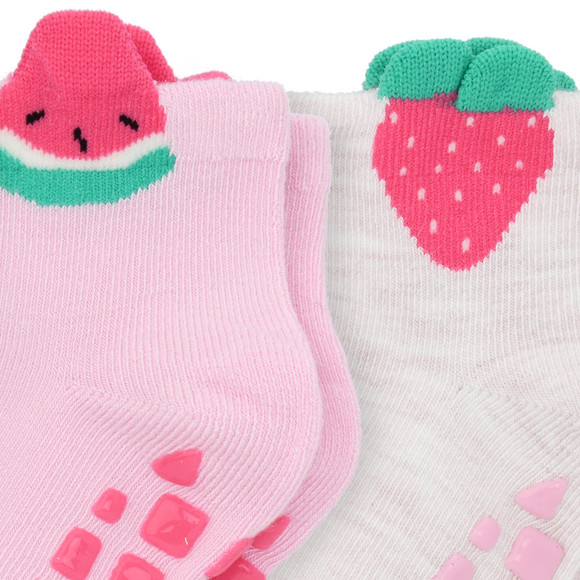 2 Paar Baby Sneaker-Socken mit ABS-Sohle