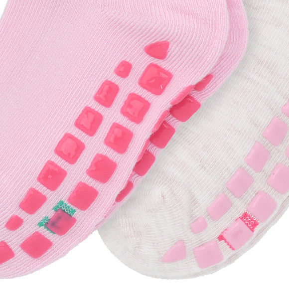 2 Paar Baby Sneaker-Socken mit ABS-Sohle