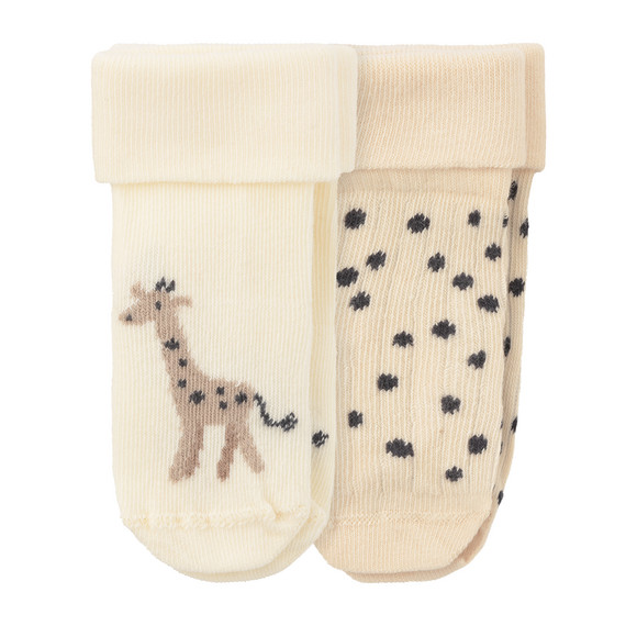 2 Paar Newborn Socken mit Umschlagbündchen