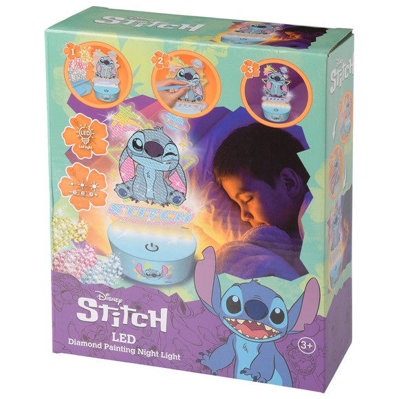 Disney Stitch Diamond Painting Nachtlicht hellblau