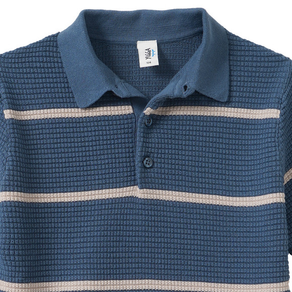 Poloshirt voor jongens met gebreide structuur