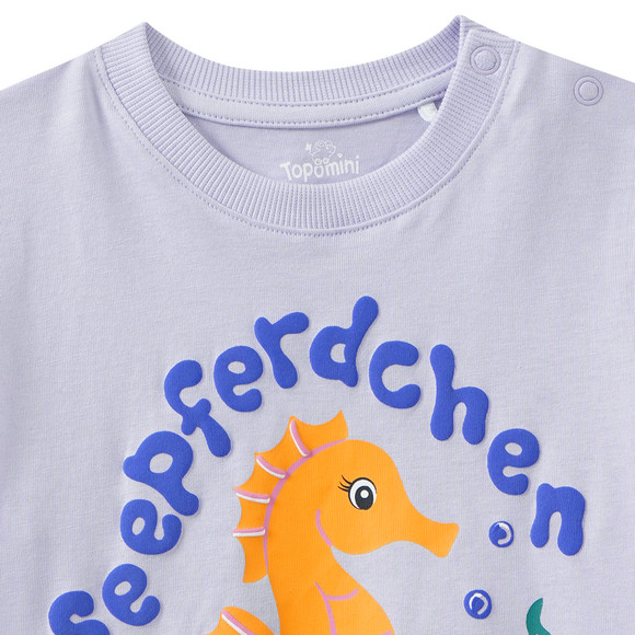 Baby T-Shirt mit Seepferdchen-Motiv