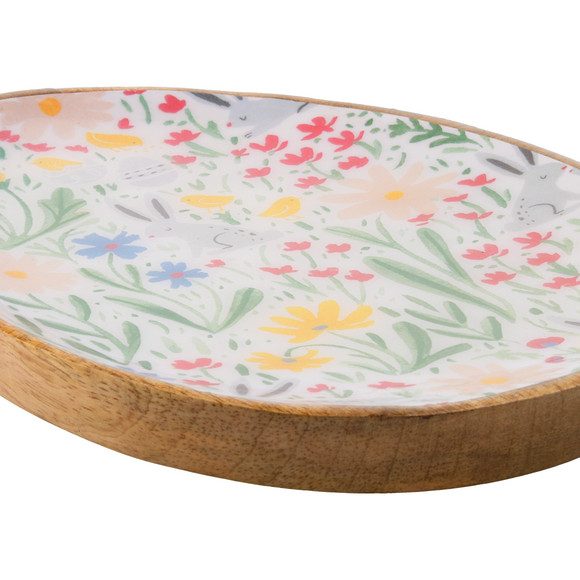 Grote houten plaat in paas-design