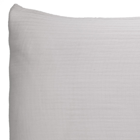 2 mousseline kussenslopen effen kleur