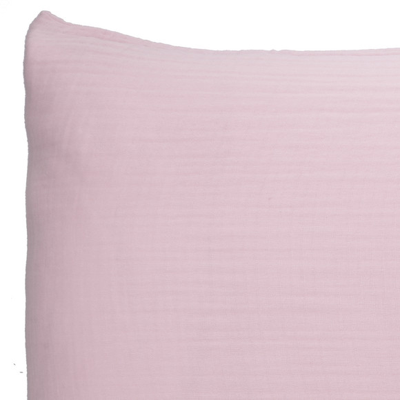 2 mousseline kussenslopen effen kleur