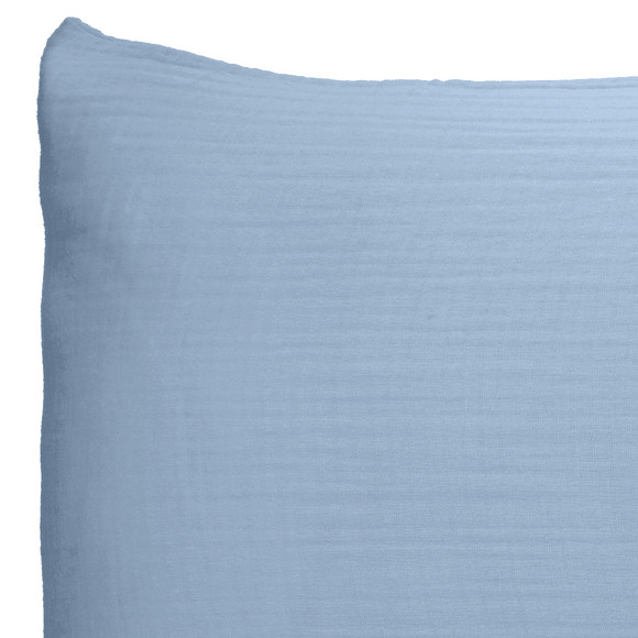 2 mousseline kussenslopen effen kleur