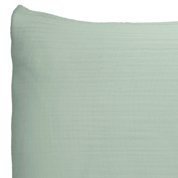 2 mousseline kussenslopen effen kleur