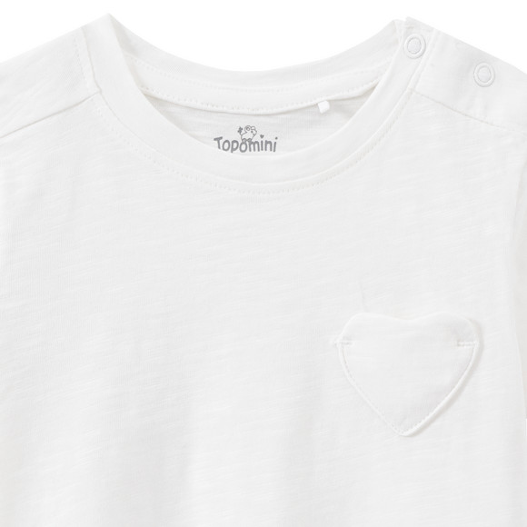 Baby T-Shirt mit Herz-Tasche