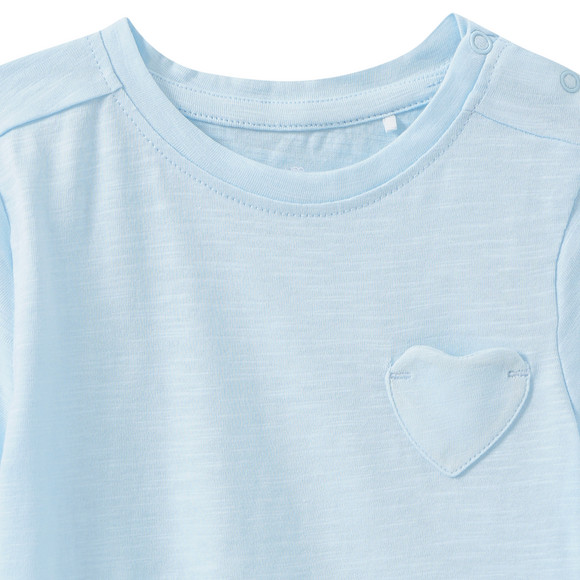 Baby T-Shirt mit Herz-Tasche