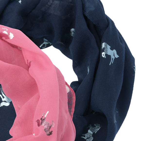 2 Mädchen Rundschals mit Allover-Print