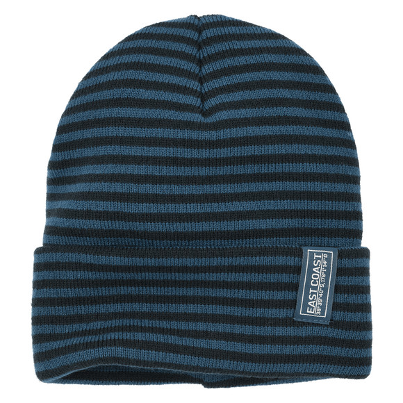 Jungen Mütze mit Streifen dunkelblau / schwarz