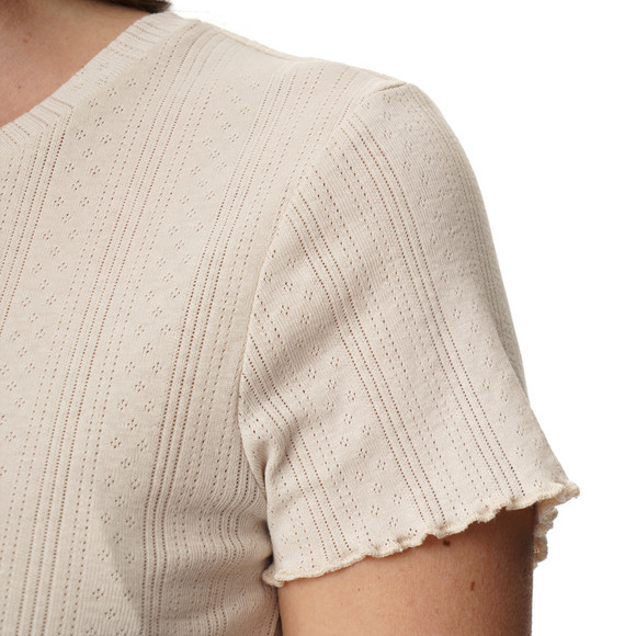 Dames T-shirt met ajour-patroon