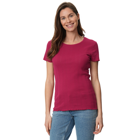 Dames T-shirt met ajour-patroon