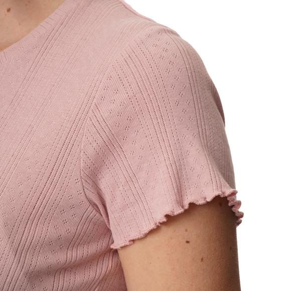 Dames T-shirt met ajour-patroon