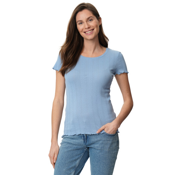 Dames T-shirt met ajour-patroon