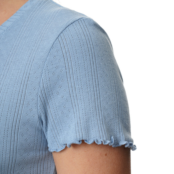 Dames T-shirt met ajour-patroon