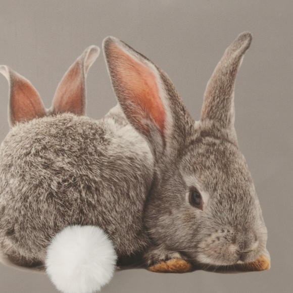 Kussen met haasjesmotief