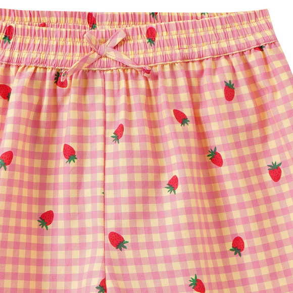 Meisjesshorts met aardbeiprint