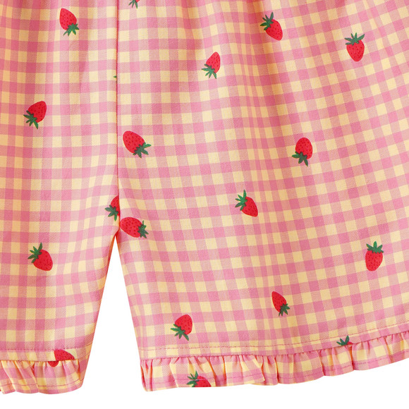 Meisjesshorts met aardbeiprint