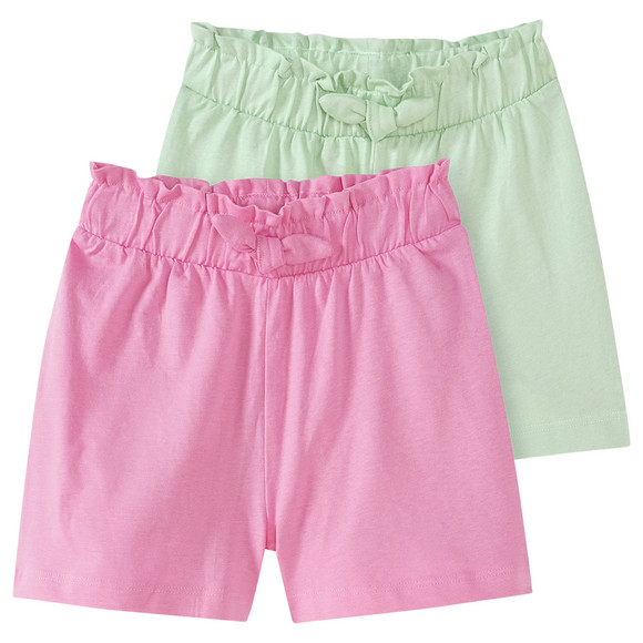 2 Mädchen Shorts mit Zierschleife