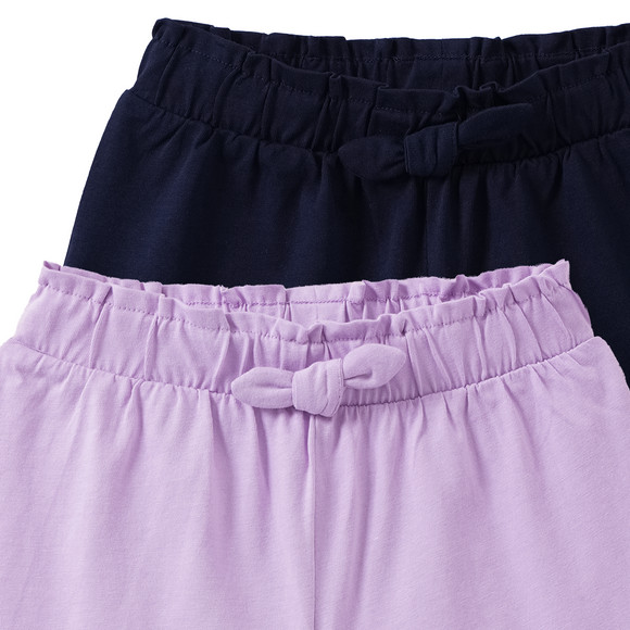 2 Mädchen Shorts mit Zierschleife