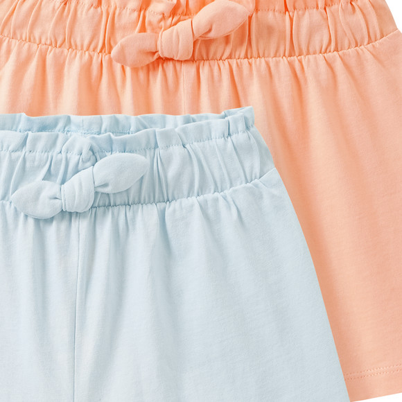 2 Mädchen Shorts mit Zierschleife