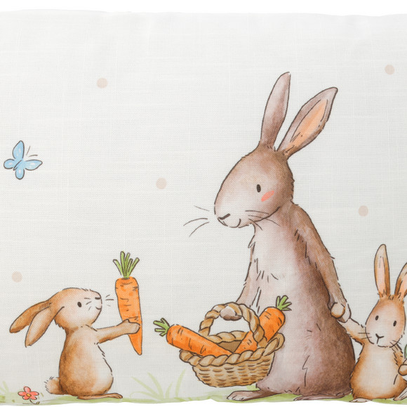 Kussen met haasjesmotief