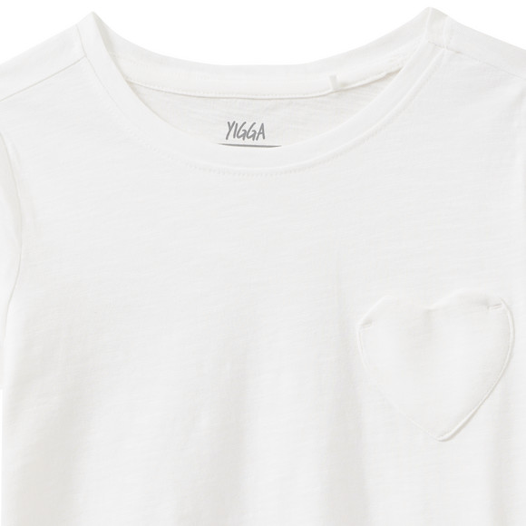 Mädchen T-Shirt mit Herz-Tasche