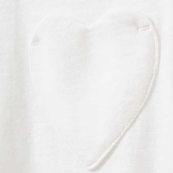 Mädchen T-Shirt mit Herz-Tasche