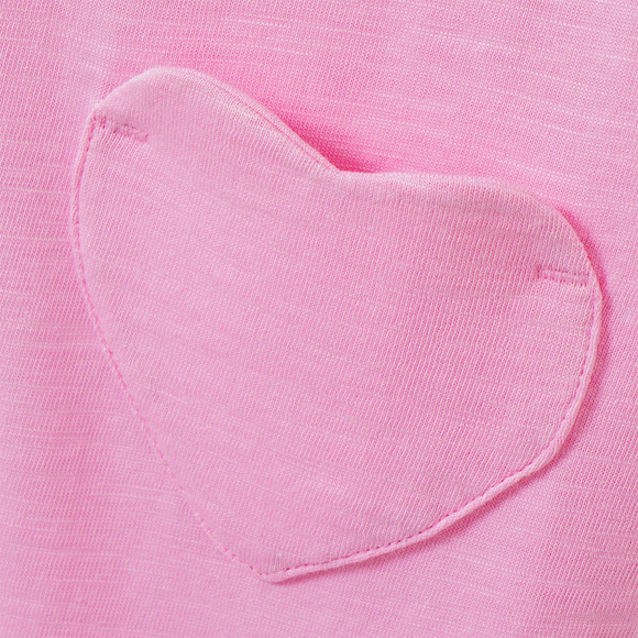 Mädchen T-Shirt mit Herz-Tasche