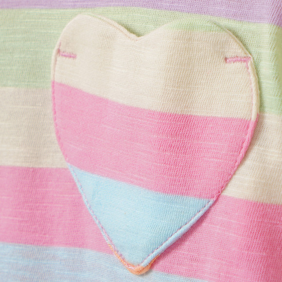 Mädchen T-Shirt mit Herz-Tasche