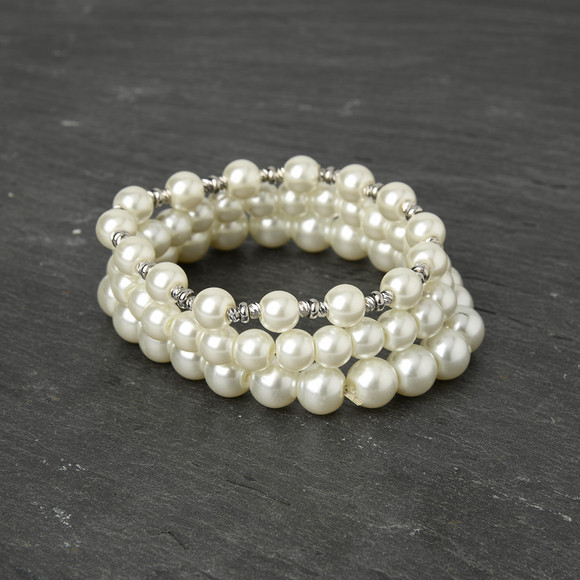 3 Damen Armbänder mit Perlen