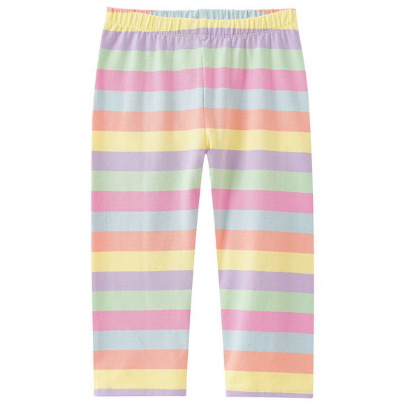 Caprilegging met all-over print voor meisjes roze / Kleurrijk