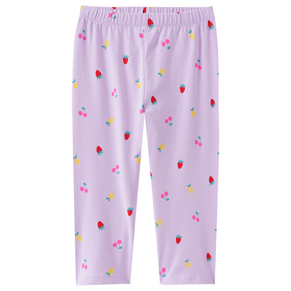 Caprilegging met all-over print voor meisjes lichtpaars / Kleurrijk