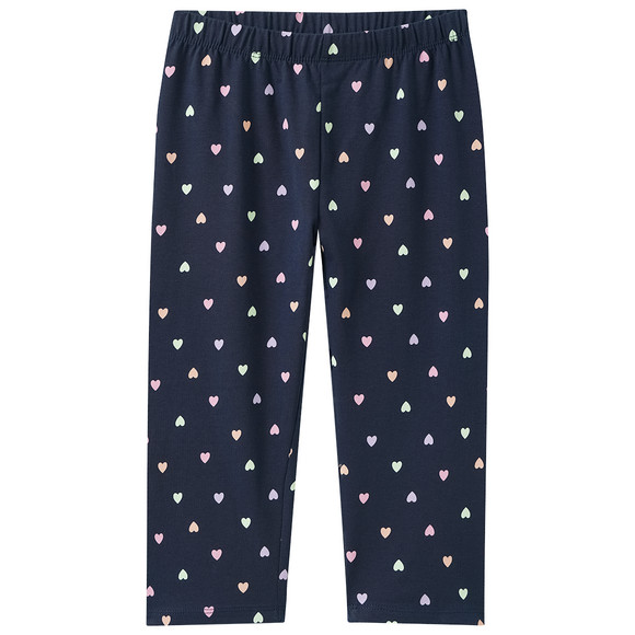 Caprilegging met all-over print voor meisjes donkerblauw / Kleurrijk